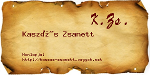 Kaszás Zsanett névjegykártya