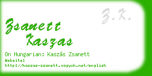 zsanett kaszas business card